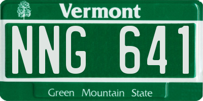 VT license plate NNG641
