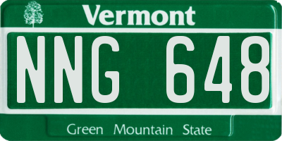 VT license plate NNG648