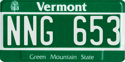VT license plate NNG653