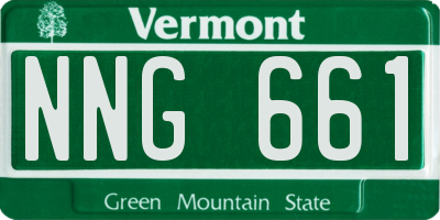 VT license plate NNG661