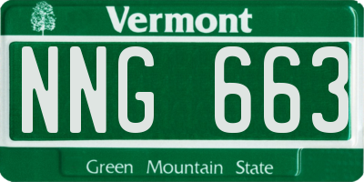 VT license plate NNG663