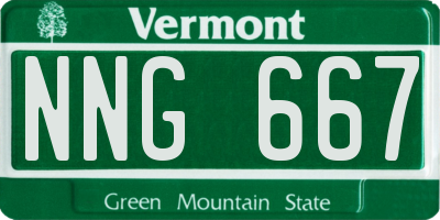 VT license plate NNG667