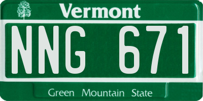 VT license plate NNG671