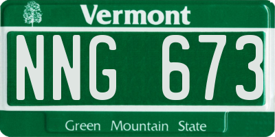 VT license plate NNG673