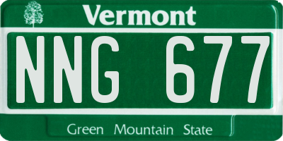 VT license plate NNG677
