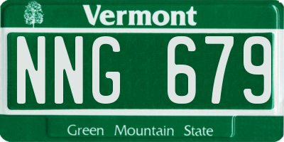 VT license plate NNG679