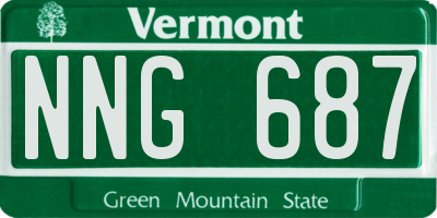 VT license plate NNG687