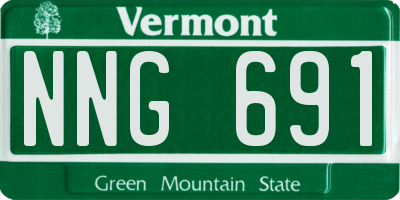 VT license plate NNG691