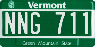 VT license plate NNG711