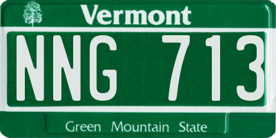 VT license plate NNG713