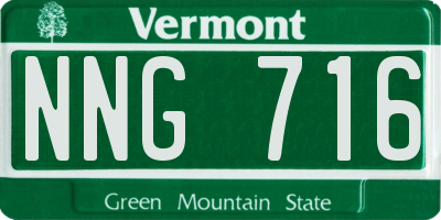 VT license plate NNG716