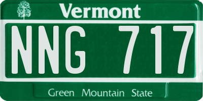 VT license plate NNG717