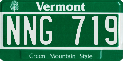 VT license plate NNG719