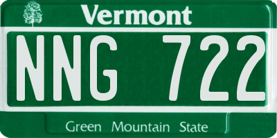 VT license plate NNG722
