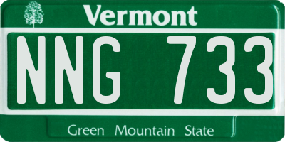 VT license plate NNG733