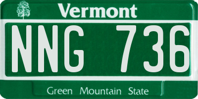 VT license plate NNG736