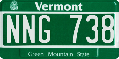 VT license plate NNG738