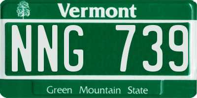 VT license plate NNG739