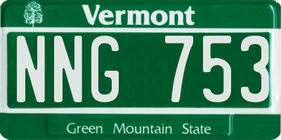 VT license plate NNG753