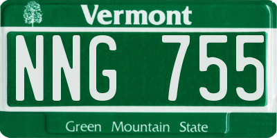 VT license plate NNG755