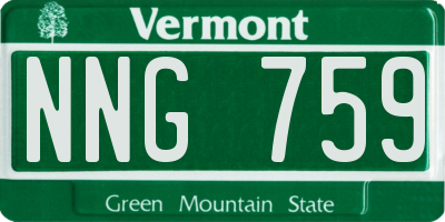 VT license plate NNG759