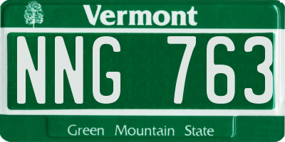 VT license plate NNG763