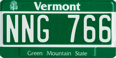 VT license plate NNG766