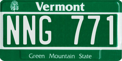 VT license plate NNG771