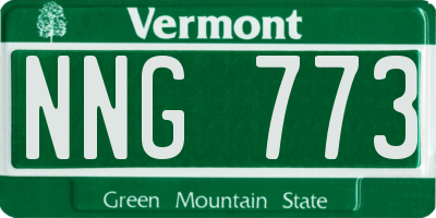 VT license plate NNG773