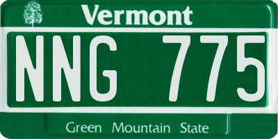 VT license plate NNG775