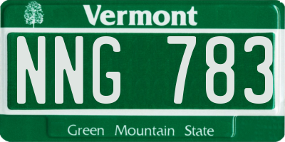 VT license plate NNG783