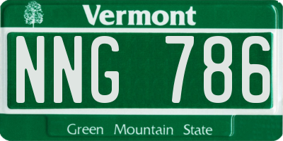 VT license plate NNG786