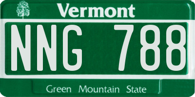 VT license plate NNG788