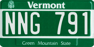 VT license plate NNG791