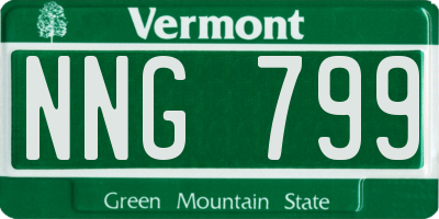 VT license plate NNG799