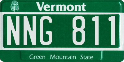 VT license plate NNG811