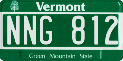 VT license plate NNG812