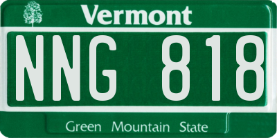 VT license plate NNG818
