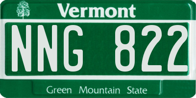 VT license plate NNG822