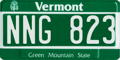 VT license plate NNG823
