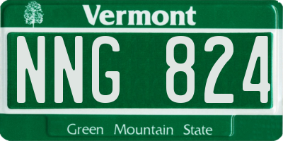 VT license plate NNG824
