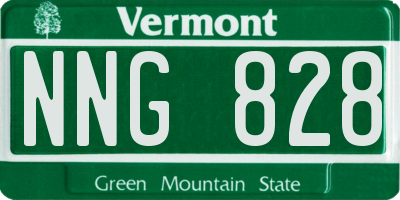 VT license plate NNG828