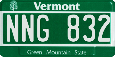 VT license plate NNG832