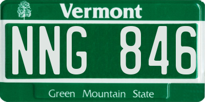 VT license plate NNG846