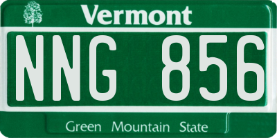 VT license plate NNG856