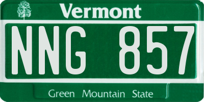 VT license plate NNG857