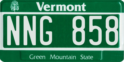 VT license plate NNG858