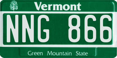 VT license plate NNG866