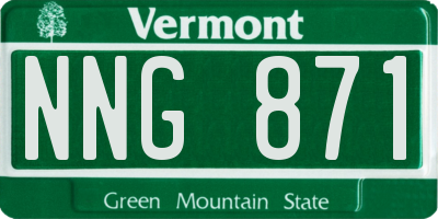 VT license plate NNG871
