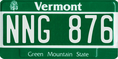 VT license plate NNG876